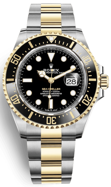 Rolex Sea-Dweller 43mm Two-Tone Yellow Gold & Steel Rolesor Case - Oyster Bracelet (Ref# 126603) - WatchesOff5thWatch
